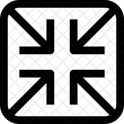 256x256 Shrink Icon Of Line Style