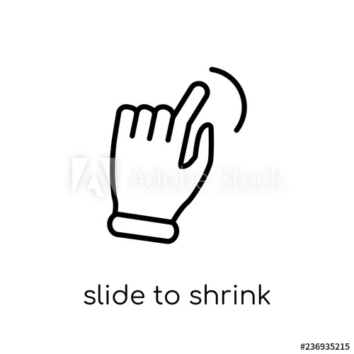 500x500 Slide To Shrink Icon Trendy Modern Flat Linear Vector Slide