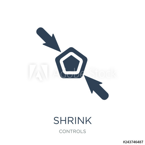 500x500 Shrink Icon Vector On White Background, Shrink Trendy Filled