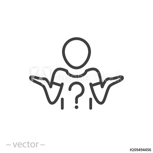 500x500 Doubt, Shrug Vector Icon