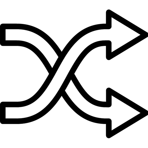 512x512 Shuffle Icon Line Iconset Iconsmind