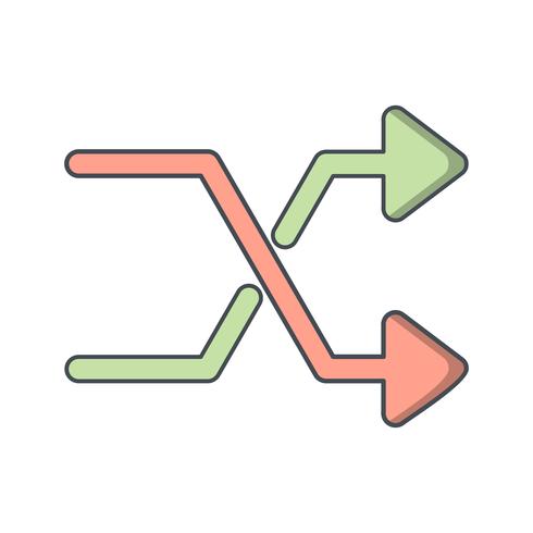 490x490 Shuffle Icon Vector Illustration