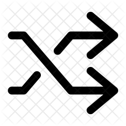 256x256 Shuffle Icon Of Line Style