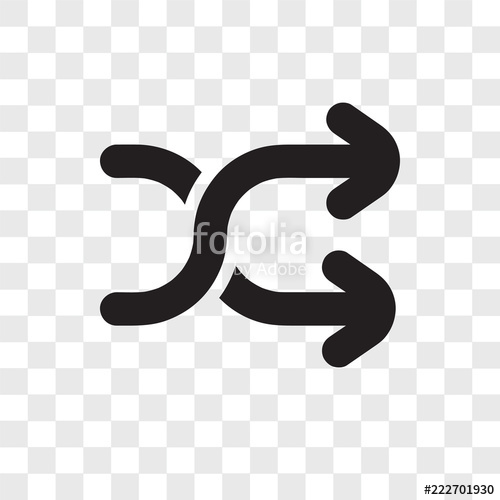 500x500 Shuffle Icons Isolated On Transparent Background Modern