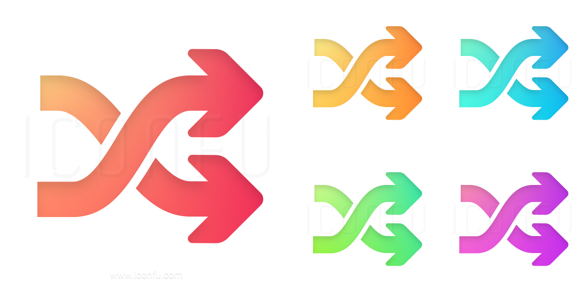 1200x600 Arrows Shuffle Icon