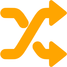 256x256 Orange Shuffle Icon
