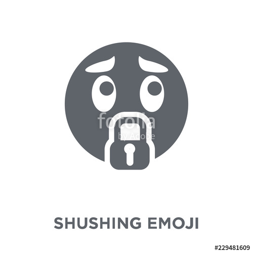 500x500 Shushing Emoji Icon From Emoji Collection Stock Image