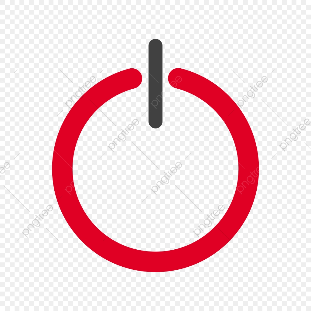 1024x1024 Logout Vector Icon, Log Out Icon, Shut Down Icon, Red Computer