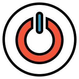 256x256 Shutdown Icon Of Colored Outline Style