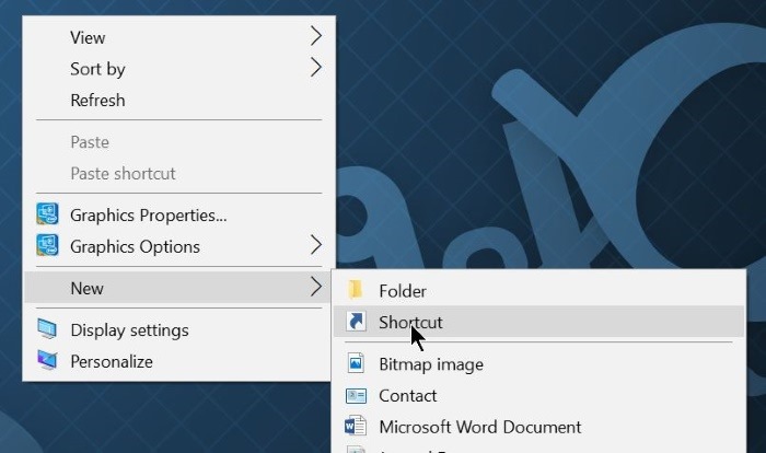 700x414 Create Shutdown, Hibernate Sleep Shortcuts On Desktop In Windows