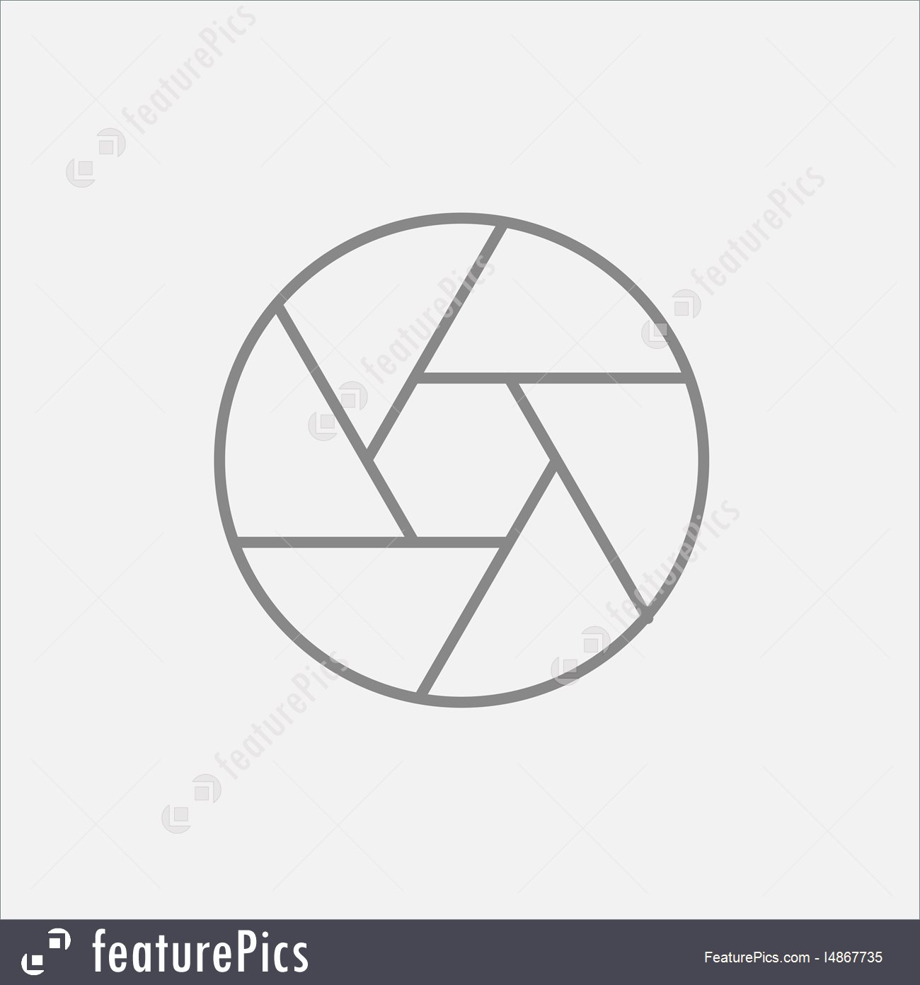 1300x1392 Emblems And Symbols Camera Shutter Line Icon