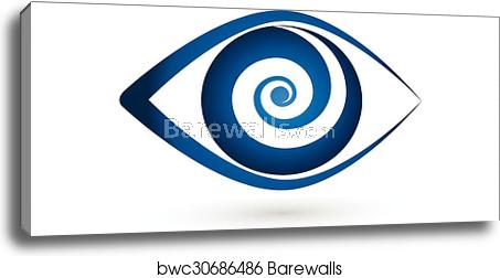 453x252 Eye Swirly Shutter Icon Vector Logo, Canvas Print Barewalls
