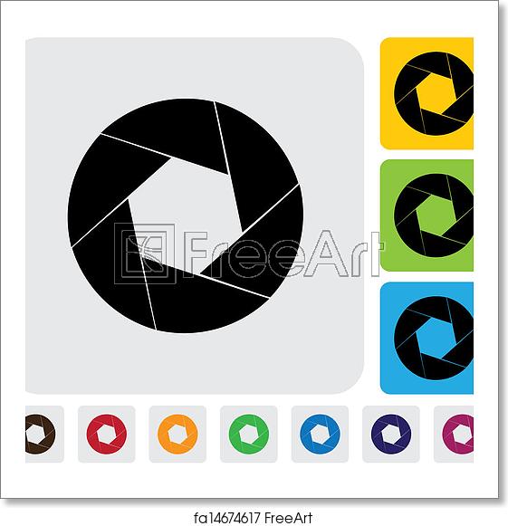 561x581 Free Art Print Of Camera Lens Shutter Blades Icon