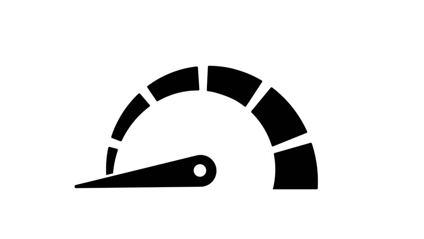 852x480 Speedometer Icon Animation Isolated On Stock Footage Video