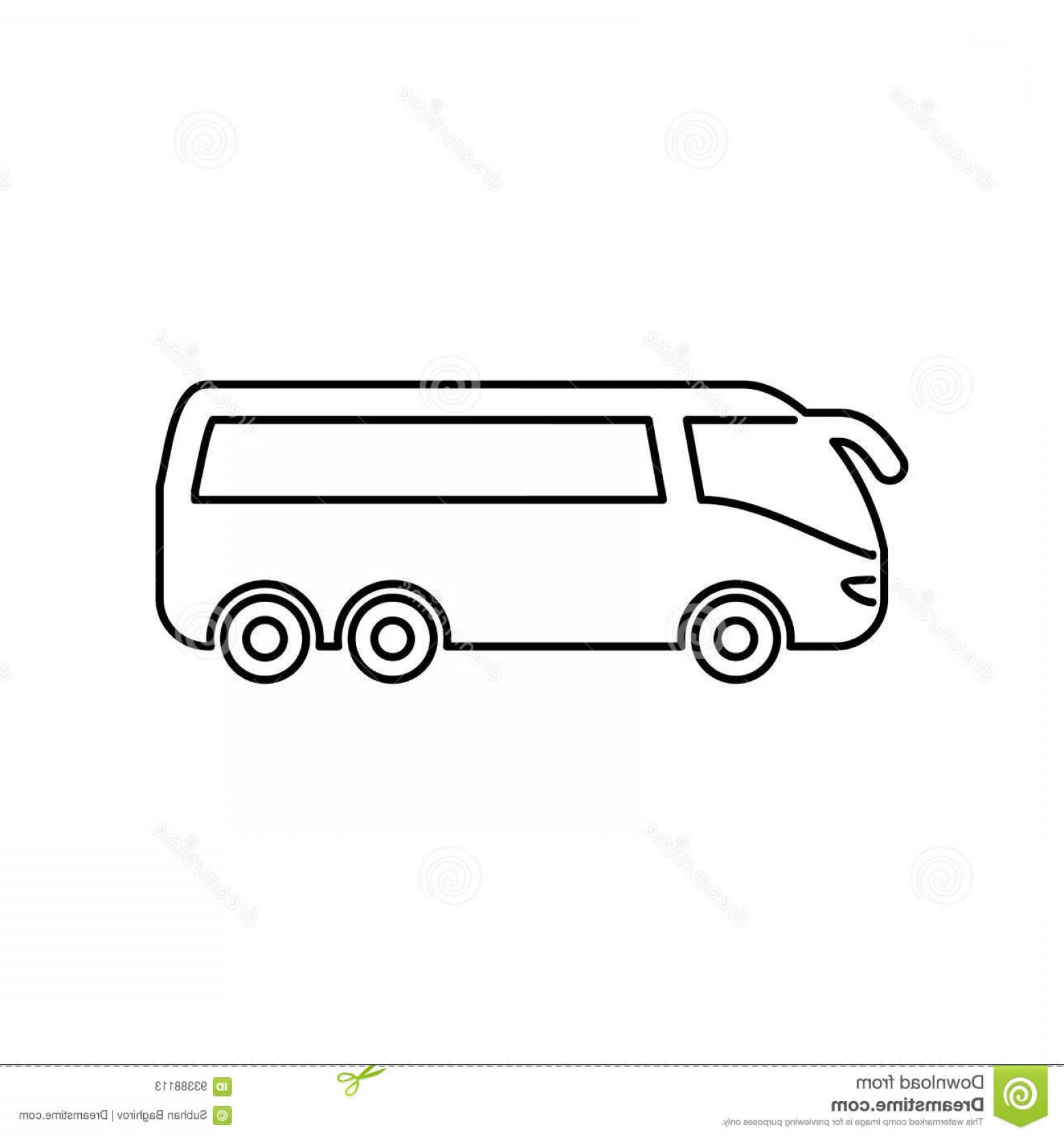 1560x1668 Stock Illustration Shuttle Bus Icon Simple Flat Vector