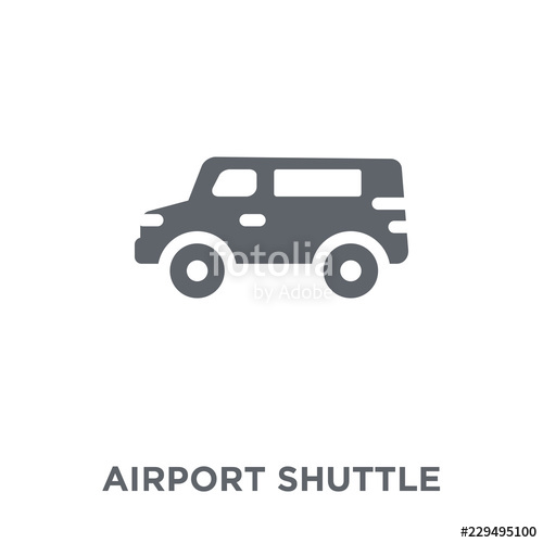 500x500 Airport Shuttle Icon From Transportation Collection Stock Image