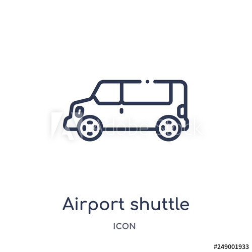 500x500 Airport Shuttle Icon From Transportation Outline Collection Thin