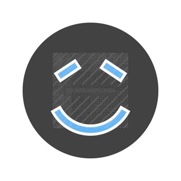 600x600 Shy Blue Black Icon