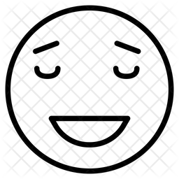 256x256 Shy Emoji Icon Of Line Style