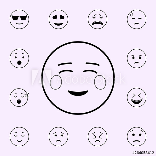 500x500 Shy Icon Emoji Icons Universal Set For Web And Mobile