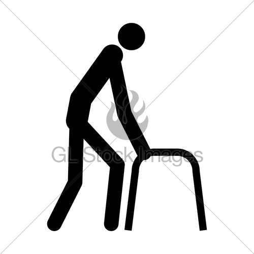 500x500 Sick Man Black Color Icon Gl Stock Images
