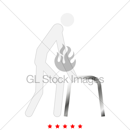 500x500 Sick Man Icon Different Color Gl Stock Images