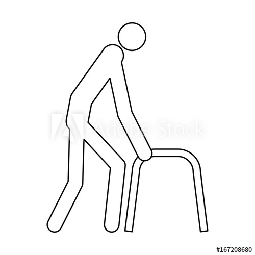 500x500 Sick Man Black Color Icon