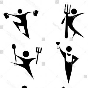 300x300 Vector Of A Sick Man Coughing On A Stick Figure Doctor