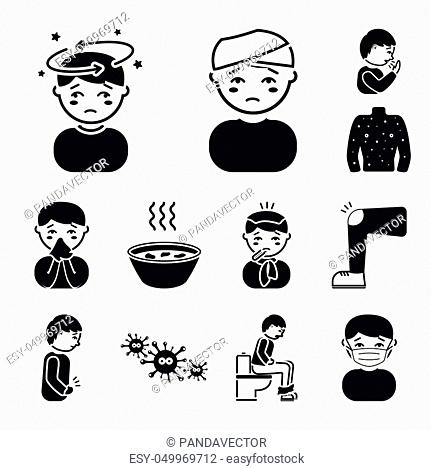 431x470 Vomiting Vector Icon Stock Photos And Images Age Fotostock