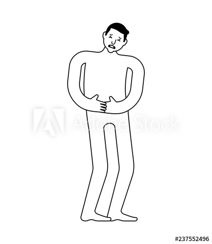 435x500 Human Pan Sick Person Sign Diseased Human Symbol Curl Up