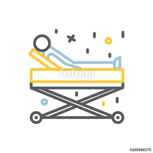 500x500 Sick Person On A Gurney Icon Stock Image And Royalty Free Vector