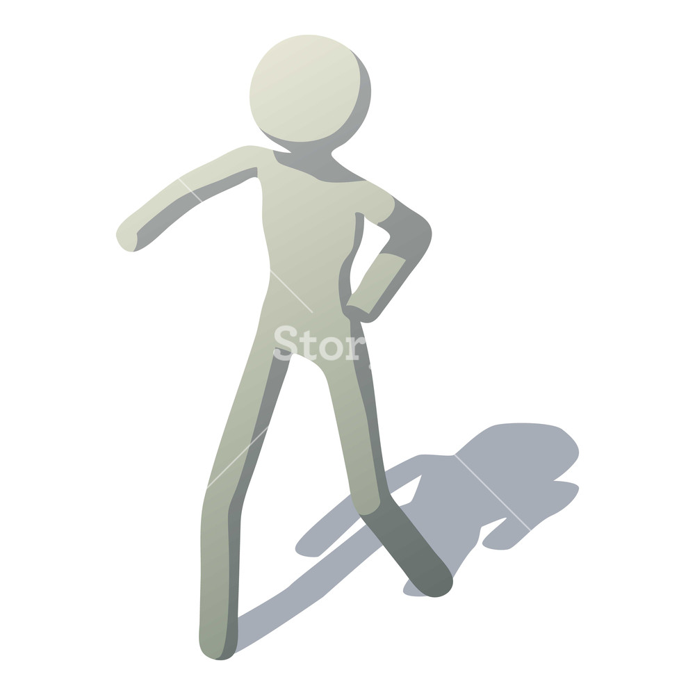 1000x1000 Stick Man Is Sick Icon Isometric Illustration Of Stick Man Is