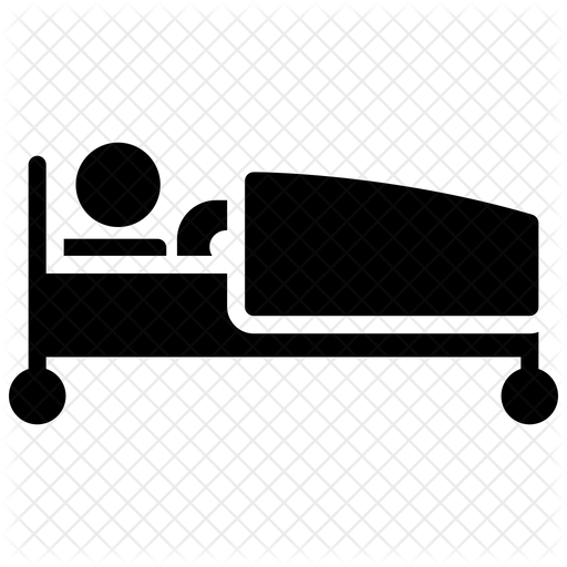 512x512 Hospitalized Sick Person Icon Of Glyph Style