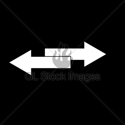 Two Side Arrows White Color Icon Gl Stock Images 500x500 Two Side Arrows White Color Icon Gl Stock Images