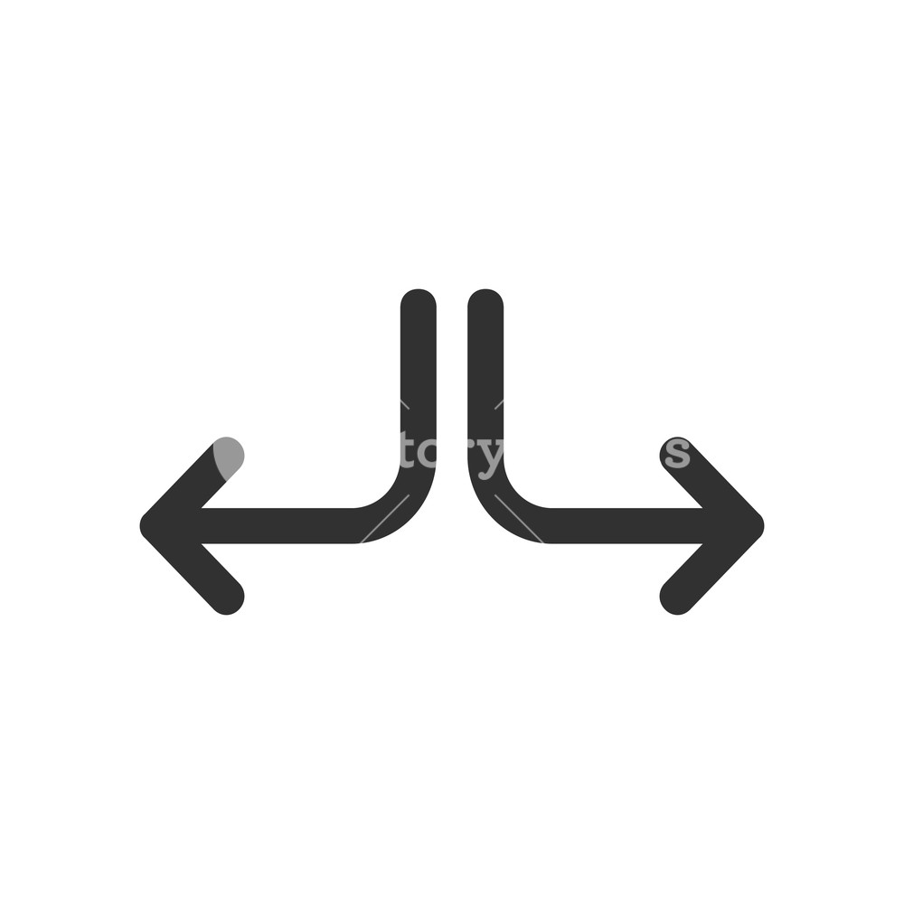 Two Way Or Side Arrow In Different Direaction Icon, Vector 1000x1000 Two Way Or Side Arrow In Different Direaction Icon, Vector