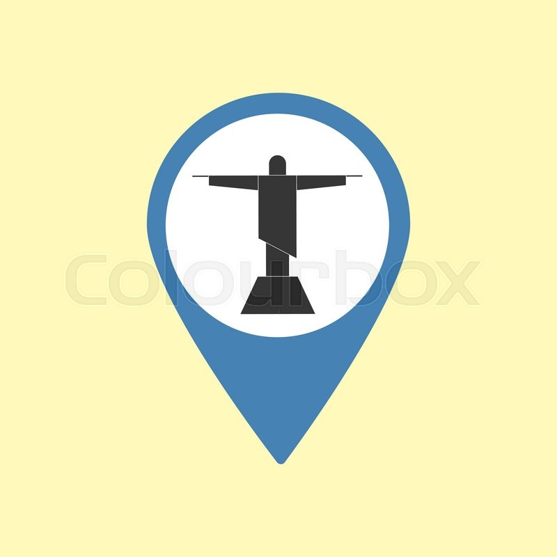 800x800 Sightseeing Pin Brazil Rio Icon Stock Vector Colourbox