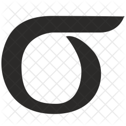 256x256 Sigma Icon Of Glyph Style