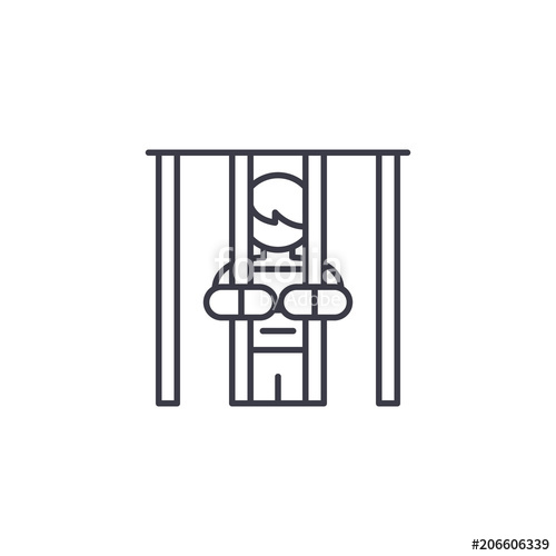 Imprisonment Linear Icon Concept Imprisonment Line Vector Sign 500x500 Imprisonment Linear Icon Concept Imprisonment Line Vector Sign