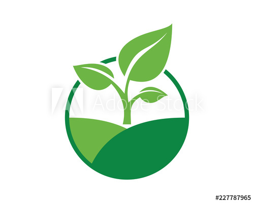 Vector Circle Green Leaf Growing Plant Modern Agriculture Sign 500x400 Vector Circle Green Leaf Growing Plant Modern Agriculture Sign