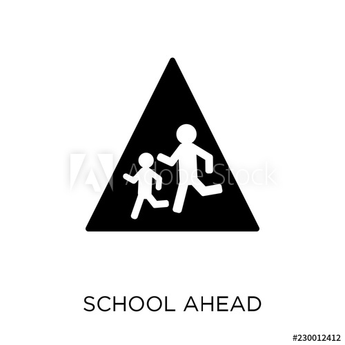 School Ahead Sign Icon School Ahead Sign Symbol Design 500x500 School Ahead Sign Icon School Ahead Sign Symbol Design