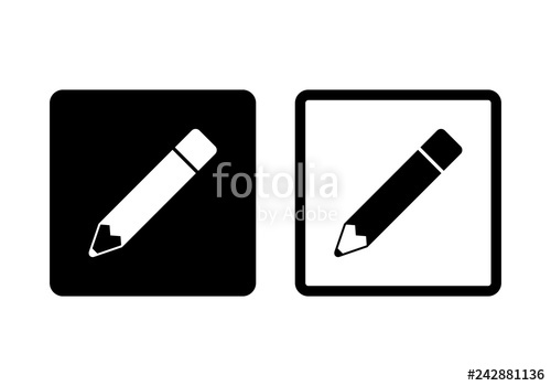 500x350 Edit Icon Vector Pencil Icon Sign Up Icon Vector Stock Image