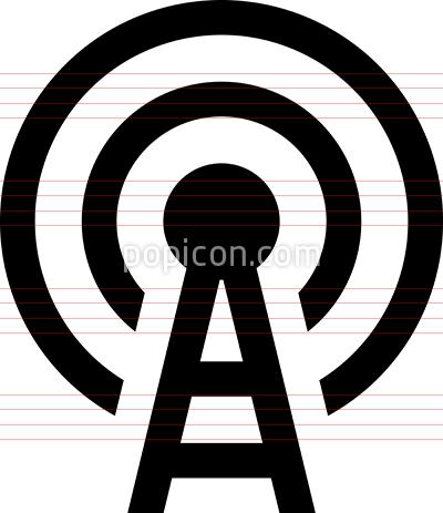 400x463 Broadcast Tower With Transmission Signal Icon