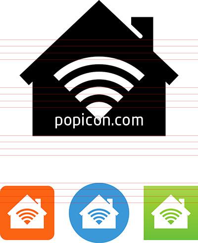400x492 Home Wireless Signal Icon