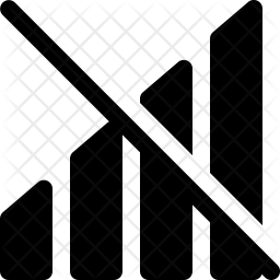 256x256 No Signal Icon Of Glyph Style