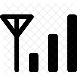 256x256 Signal Icon Of Glyph Style