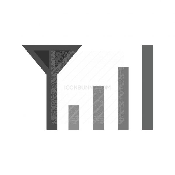 600x600 Mobile Signal Strength Greyscale Icon