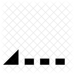 256x256 Signal Strength Low Icon Of Glyph Style