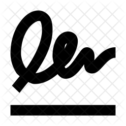 256x256 Signature Icon Of Glyph Style