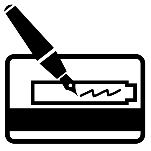 512x512 Credit Card On Signature Icon Free Icons Download