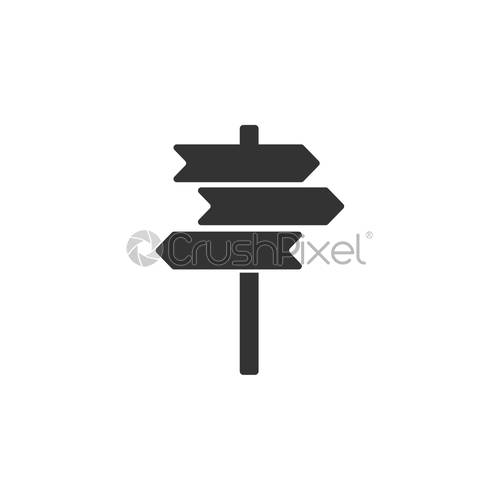 500x500 Signpost Icon Graphic Design Template Vector, Stock Vector